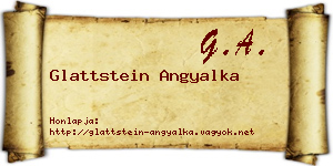 Glattstein Angyalka névjegykártya